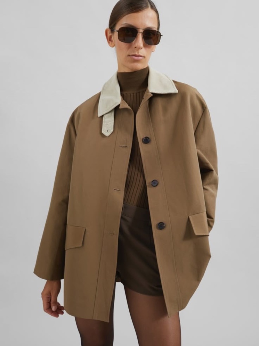 The The Frankie Shop Ryker Boxy Jacket Brown O/S